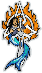 Mermaid With Trident Patch